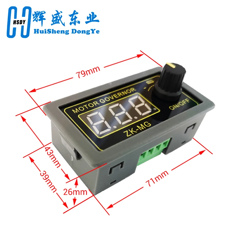 DC 5-30V 12v 24v 5A DC Motor Controller PWM Adjustable Speed Digital display encoder duty ratio frequency MAX 15A ZK-MG