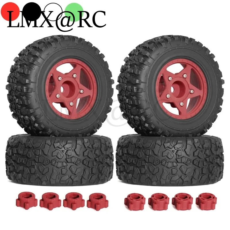 

4Pcs 110mm 1/8 1/10 Short Course Truck Tire with 12mm 14mm 17mm Wheel Hex for TRAXXAS Slash ARRMA SENTON Vkar SCTX10 HPI RC Car