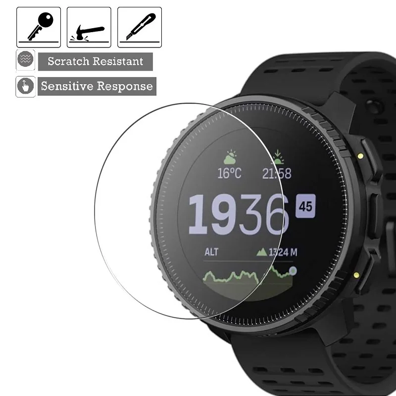 5 шт. Защитная пленка для экрана для вертикальных круглых умных часов Suunto HD прозрачное Закаленное стекло Защитная пленка против царапин