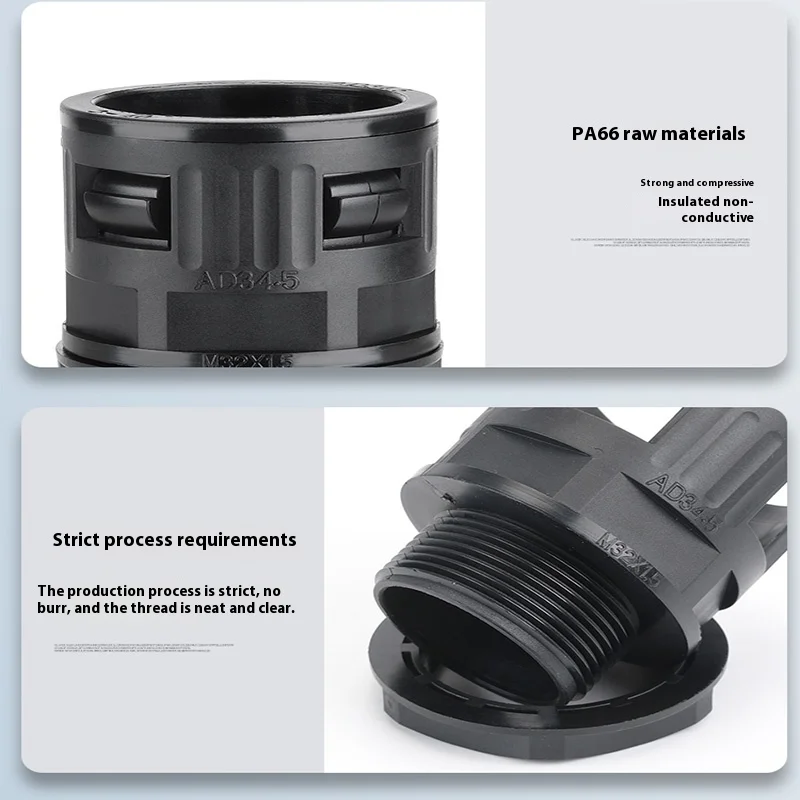 20/50/100PCS Corrugated Pipe Connector Plastic Hose Connector Cable Pipe Protection Connector