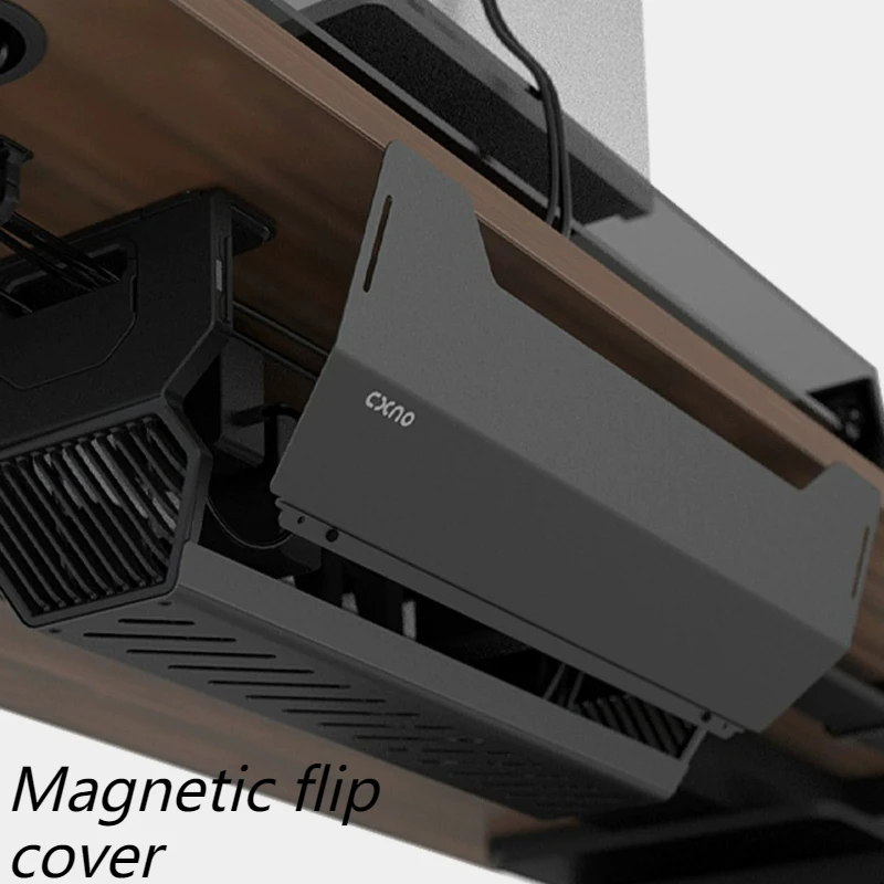 Magnetic Cable Management Under Desk Hide Cables Organizer Office Power Strip Wire Fixing Storage Box Desktop Cable Organization