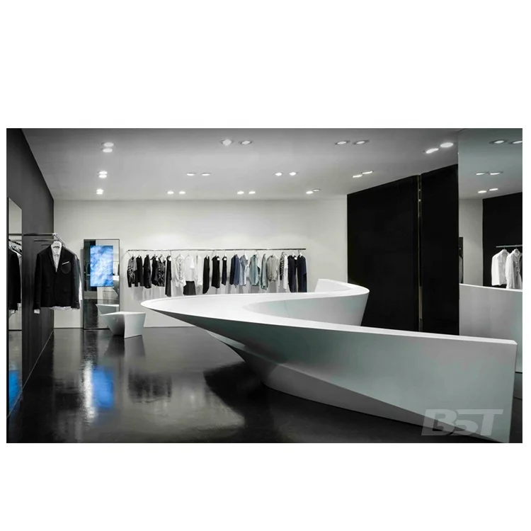 Round White Reception Desk Design Clinics Commercial Reception Desk