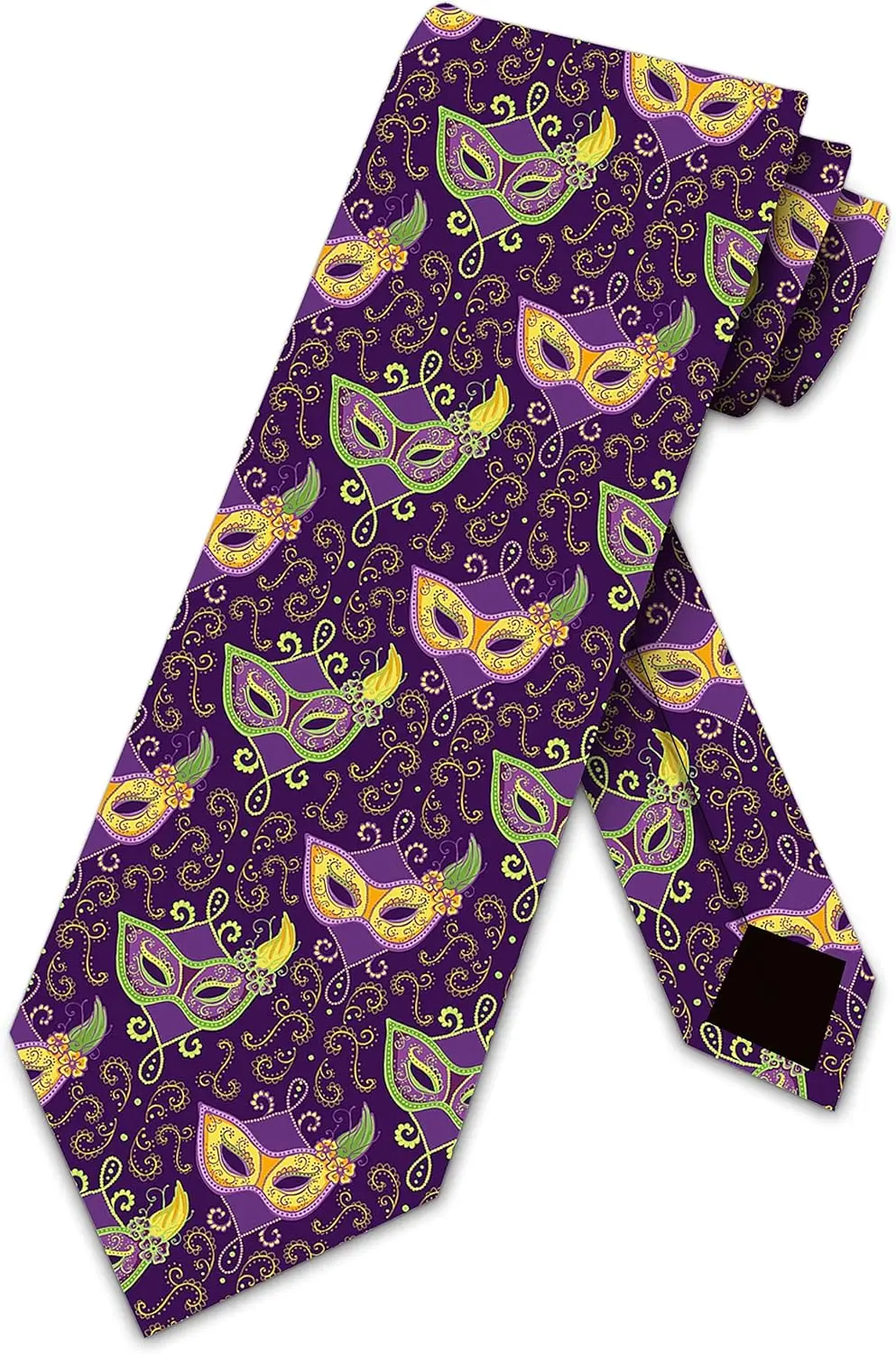 Mardi Gras Ties Mens Elegant Mask Holiday Necktie Holiday Decor Weaar One Size