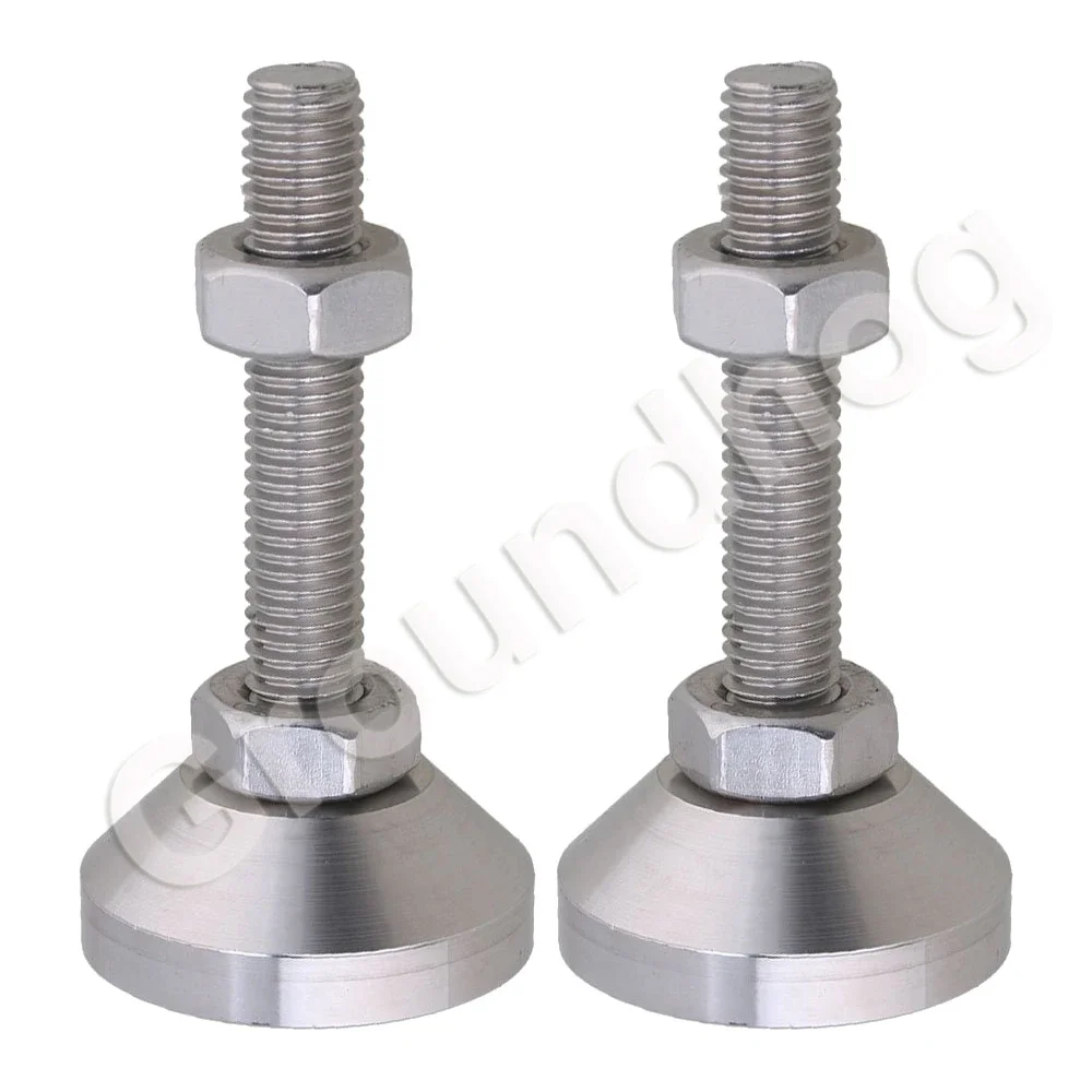 4Pcs 304 Stainless Steel Adjustable Feet Thread Dia M10x50mm Fixed  Machine Furniture Feet Pad for Cabinet Metal Legs