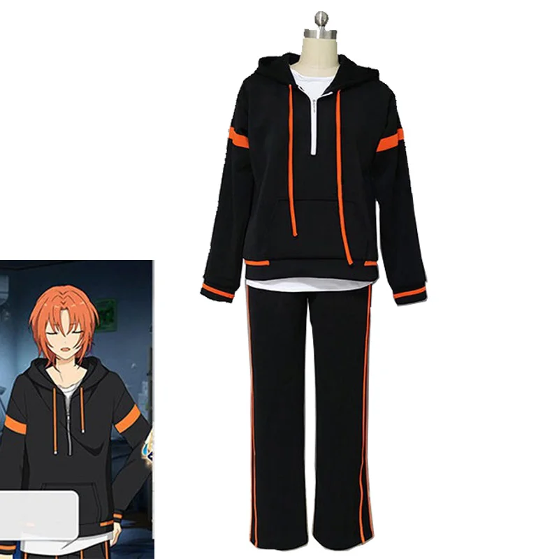 

Ensemble Stars Tsukinaga Leo Cosplay Costume Knights Leader Lifestyle Sportswear Unisex Size Adult's Hooded Hoodie And Pants