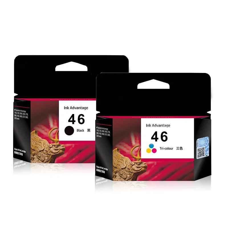 For HP46 Original 46 Ink Cartridge Printhead For HP Deskjet 2520hc 2529 4729 2020 2029 Printers Full Vivid Color Ink Cartridge