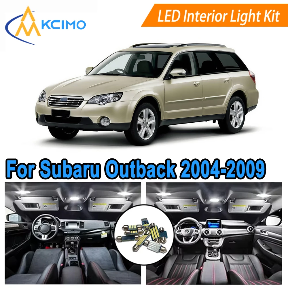 

Super Bright LED Interior Light Kit For Subaru Outback BL/BP 2004-2009 Dome Map Door Courtesy Lights 6000K White/Blue