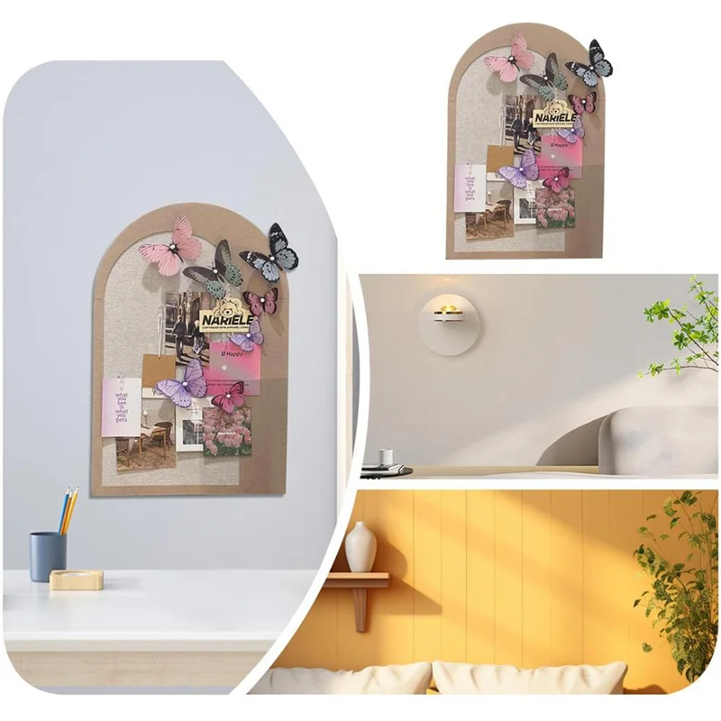 GO-Butterfly Photo Board Photo Display Wall Butterfly Photo Collage Board Home Desktop Decor Birthday