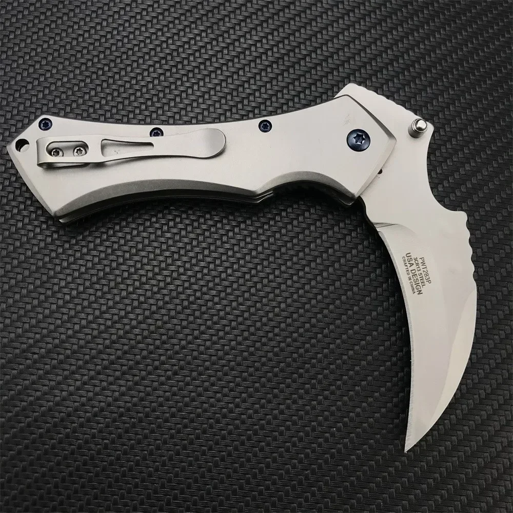 High Quality Wartech Scythe Ninja Folding Blade Knife 420 Steel Karambit Knives Outdoor EDC Survival Camping Hunting Tools