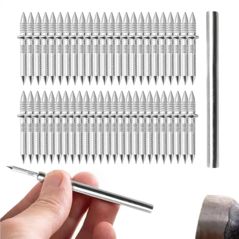 100PCS Carbon Steel Nails for Seamless Baseboard Installation High Strength Single Head Two-way Hardware Non-Marking Nails