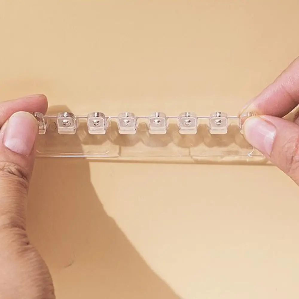 

9 шт., 8 крючков, держатель для ожерелья, настенный многофункциональный органайзер для сережек и ожерелья, прозрачный, неперфорированный