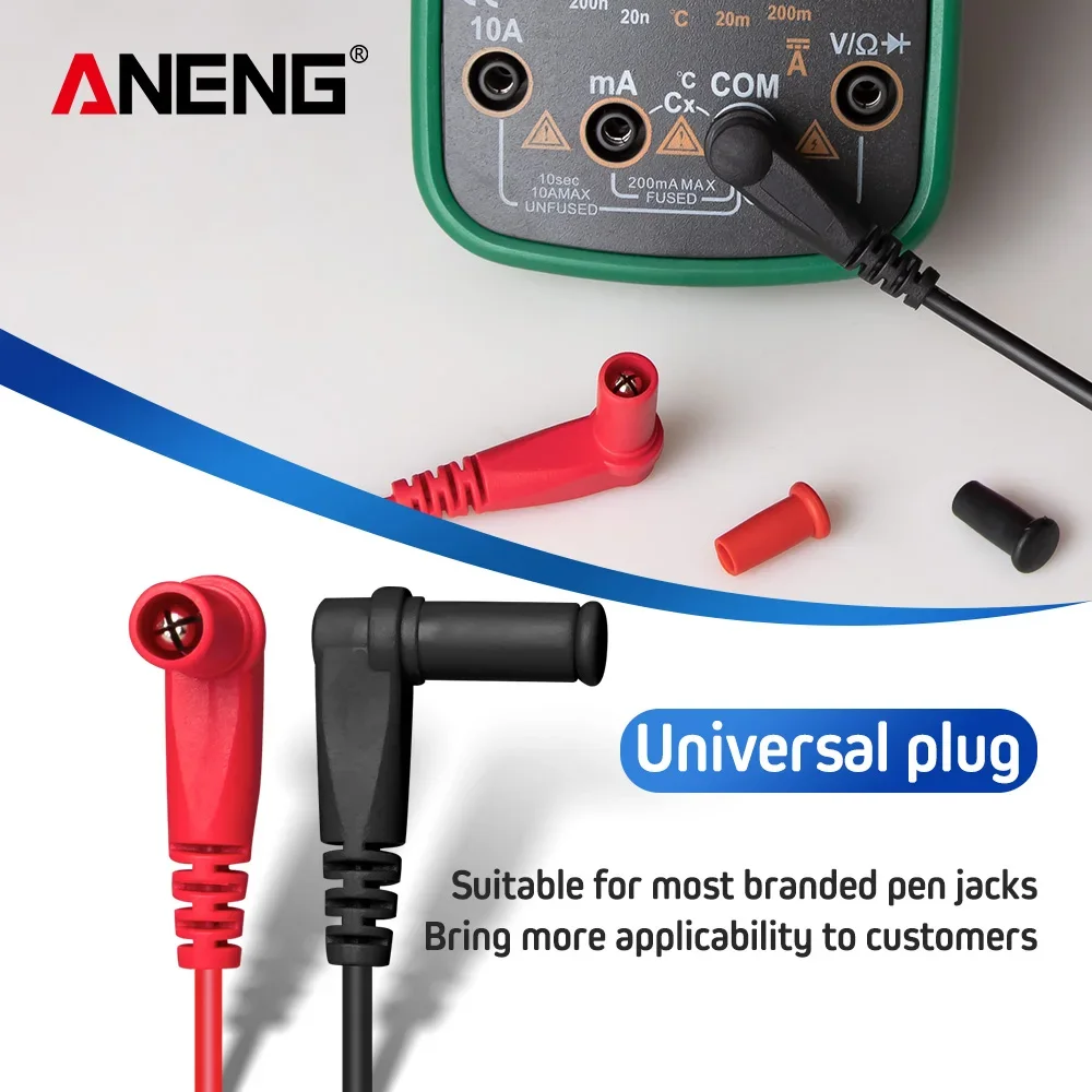 ANENG-cables de prueba de sonda PT1010, 1000V, 20A, multímetro Digital, punta de aguja, multímetro, probador, Cable de pluma