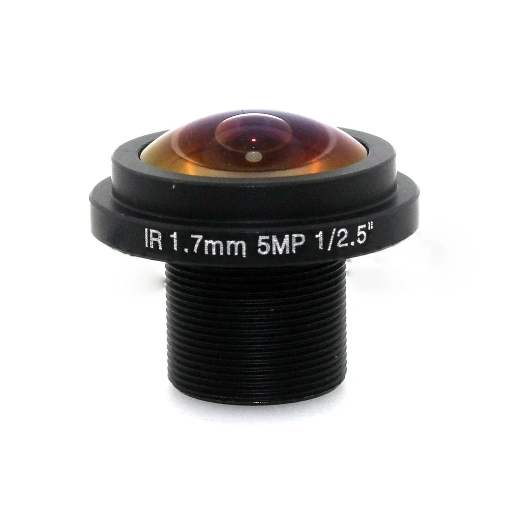 Objectif grand angle Fisheye 1.7mm conçu pour les caméras CCTV, format d'image CCD 1/3 "et 1/4", angle de vue 170 °