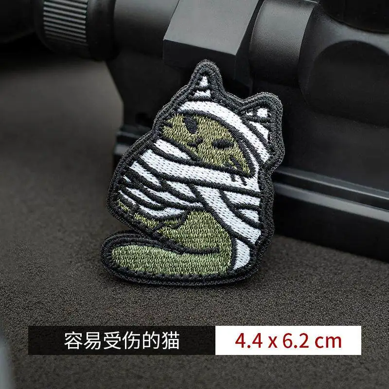 Zone 7: Cat Series Outdoor Military Fan Spirit Arm Badge Personalized Patch Backpack Velcro Patch Hunting Decoration - view 3