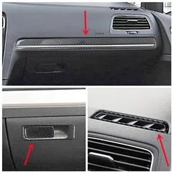 Car Co-Pilot Dashboard Glove Box Air Outlet Modification Cover Trim Strips Stickers For Volkswagen Golf 7 Interior Accessories
