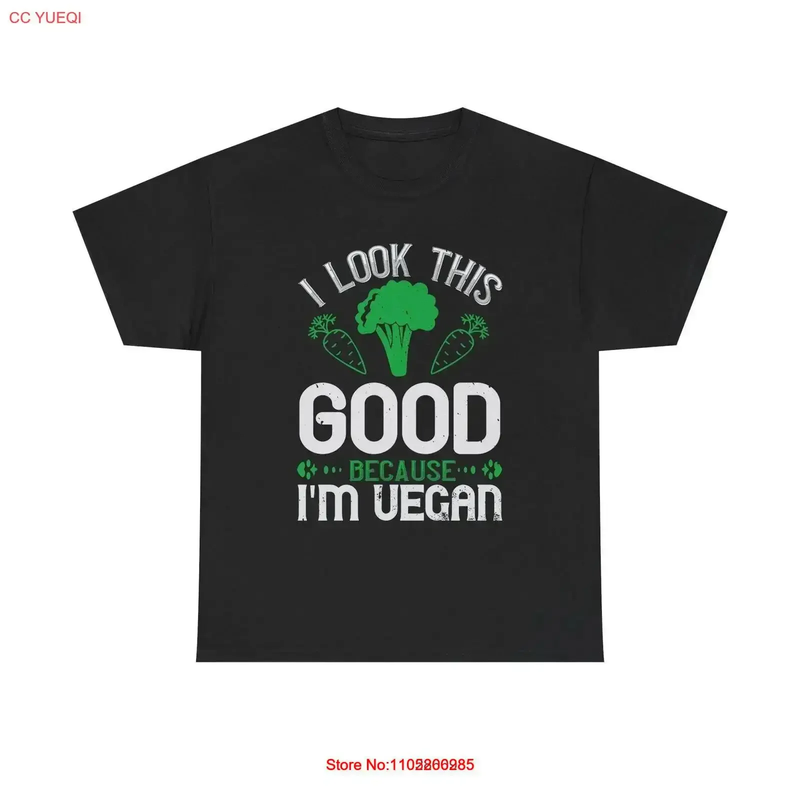 

I Look This Good Because I'm Vegan T Shirt vintage Washed designer clothes Stylish homme graphic Stretched Slightly vintage