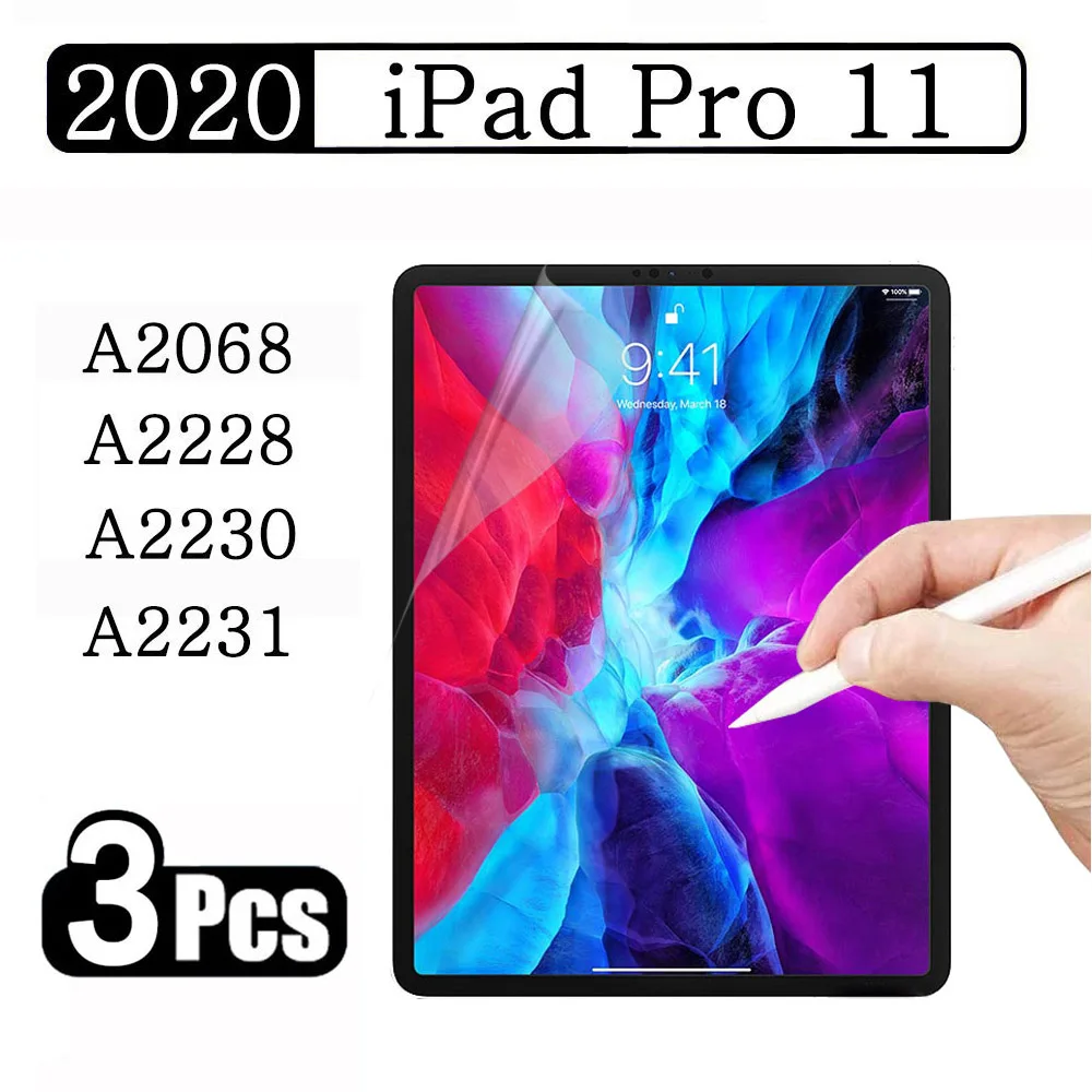 

(3 Packs) Feel Like Paper Film For Apple iPad Pro 11 2020 A2068 A2228 A2230 A2231 Matte Tablet Screen Protector