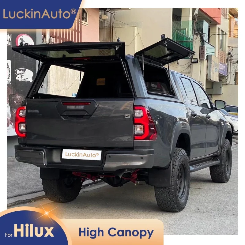 

LuckinAuto 4x4 off road Steel canopy For Toyota HILUX VIGO REVO ROCCO hardtop Topper Pickup truck aluminum High