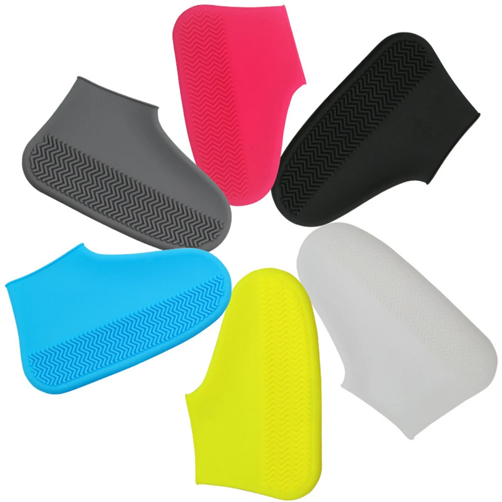 3 pares de cubiertas antideslizantes para zapatos para adultos, cubrezapatos antideslizantes gruesos, Protector de silicona impermeable para viajes, botas de día lluvioso