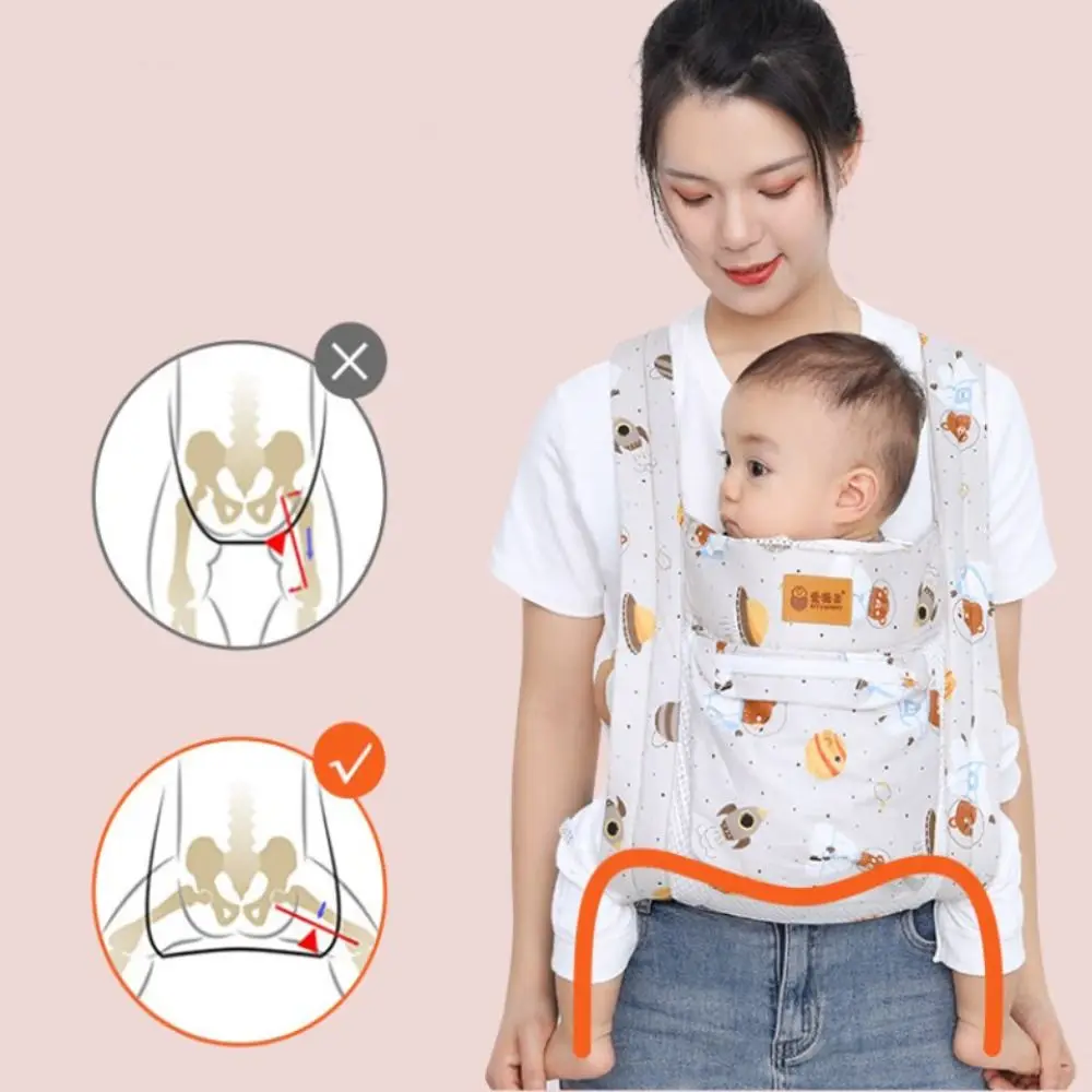 Labor-saving Baby Sling Wrap Adjustable Hands-free Kids Carrier Belt Multifunctional Breathable Newborn Travel Backpack Baby