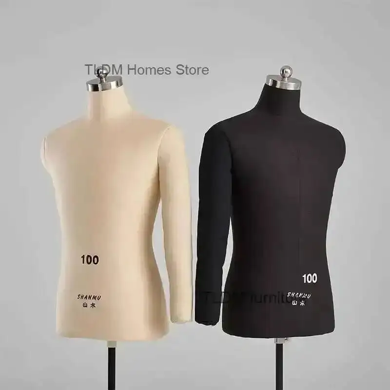 Model with Male Half-length Mannequin with Legs Metal Three-dimensional Sewing Mannequins Clothing Design Base Can Be Pined Z