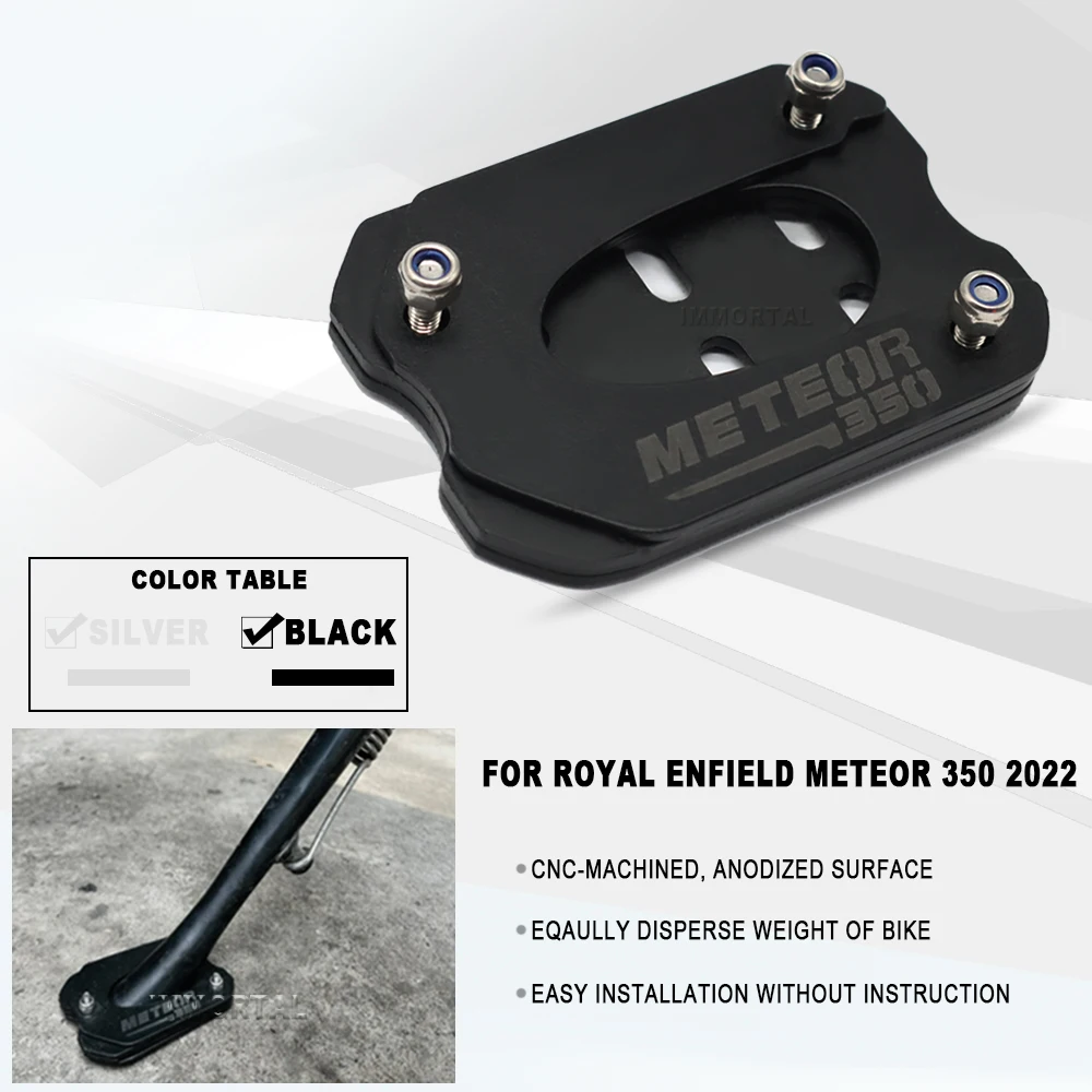 

Motorcycle CNC Side Stand Enlarger Support Extension Plate For Royal Enfield METEOR 350 2022