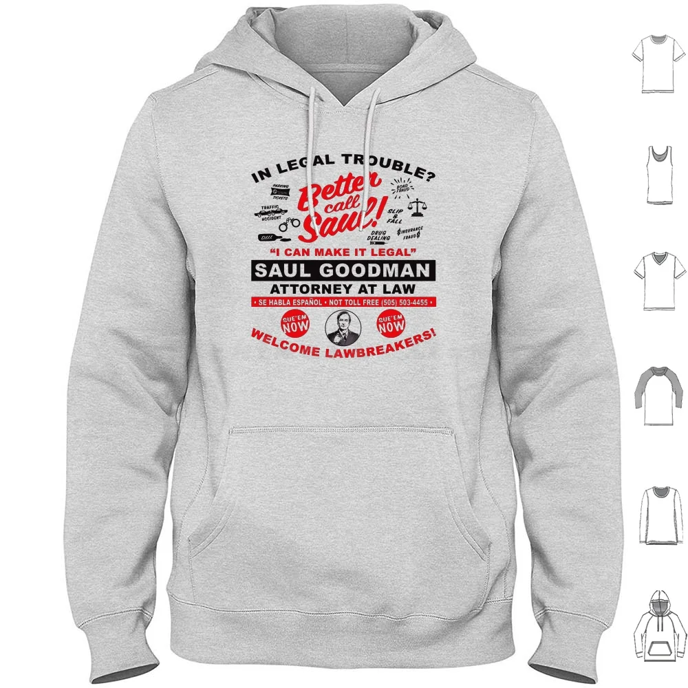 Sweat à capuche Better Call Saul en coton à manches longues – Avocat, procureur, avocat en droit, avocat humoristique