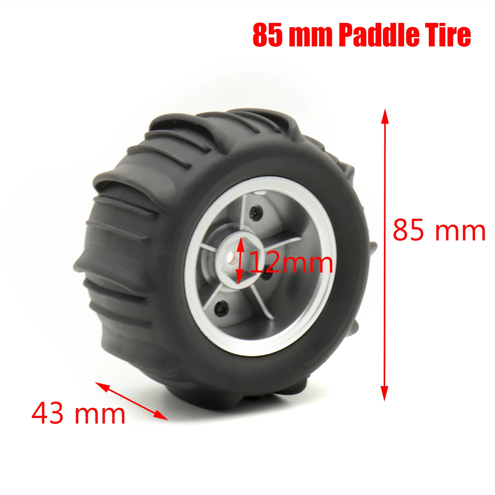 4 SZTUK 12 mm Hex RC Car Tires (Monster & Paddle) Trwałe koła Części do MJX 14210 16208 16210, HBX 16889 16890, MN128 RC Car