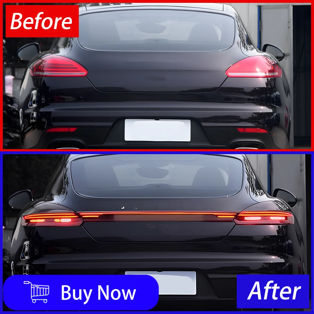 

Для Porsche Panamera 970 2010-2016 светодиодные автоматические задние фонари в сборе, обновленный эффект запуска, динамические аксессуары, задние фонари