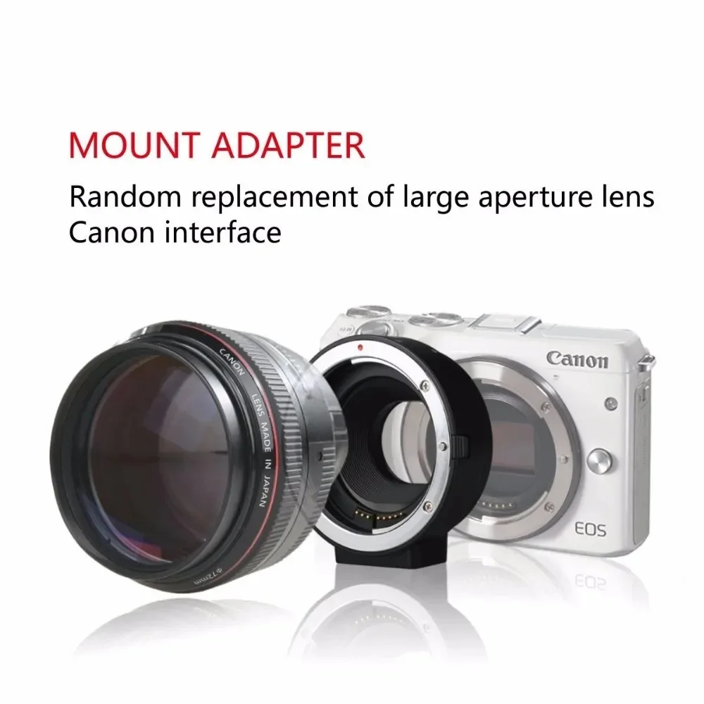 Meike MK-C-AF4 렌즈 어댑터 링 자동 초점, Canon EF EF-S 렌즈에서 EOS M EF-M 마운트 카메라로