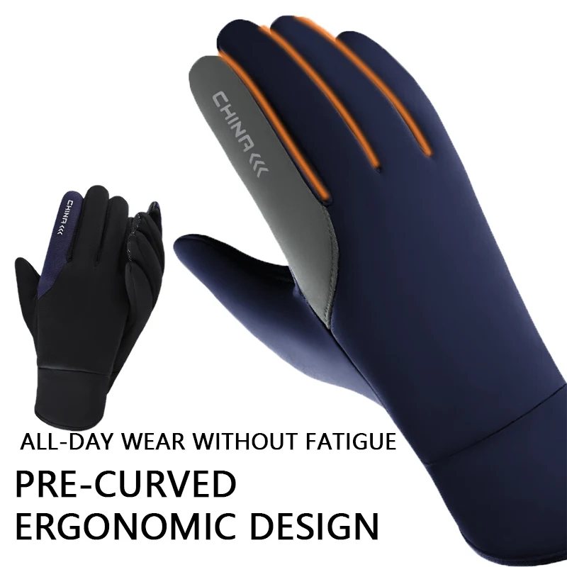 

L●Mirror Men’s and Women’s Cycling Gloves for Winter:Waterproof Warm Fleece Lined,Windproof Non-Slip,Suitable for Driving Skiing