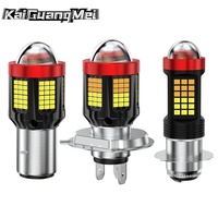 1PC Hi Lo Beam Motorcycle Headlight Bulb 108SMD 72SMD With Lens H4 BA20D P15D H6 12V 80V Spotlight For Moto Scooter Accessories
