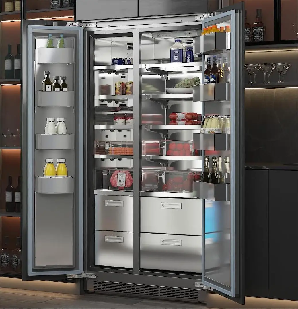ZUNGUI BCD - 455WQB Hot Selling Side-By-Side Refrigerator Built-in Frost-Free Refrigerator