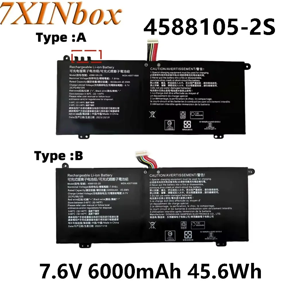 

7XINbox 4588105-2S 4007169 7.6V 6000mAh 45.6Wh laptop battery for Dynabook Satellite PRO C50-H-108 C50-H-103 series