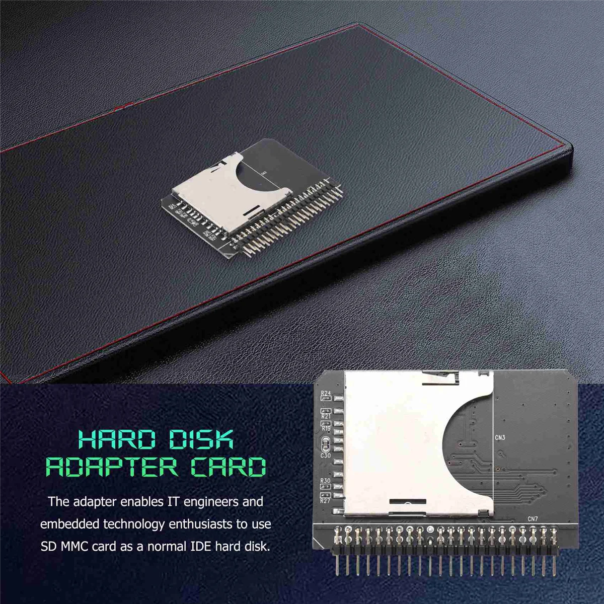 BABQ ノートブック 2.5 インチデジタル SD/SDHC/SDXC/MMC メモリカードから IDE 44 ピンオスアダプタ SD 3.0 コンバータハードディスクアダプタカード