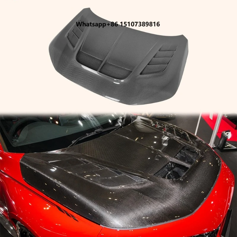 For Civic FE FL Hatchback Sedan 23-24 Carbon Front Vented Cooling Hood