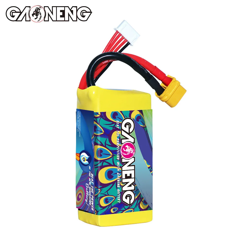 GNB Lipo Batterie pour RC FPV Drone, Quadcopter, Avion, Hélicoptère, Modèle, 4S, 15.2V, 1300mAh, 160C, 320C, 15.2V, 3Pcs