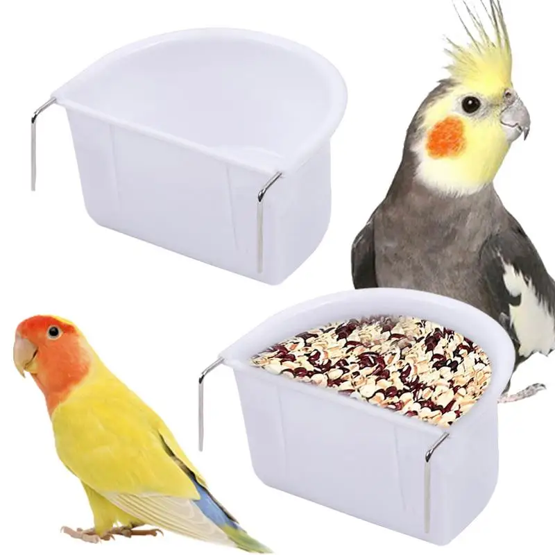 Bird Feeder Dish Cup Sturdy Bird Food Bowl Parrot Bowls Bird Feeders Healthy Hygienic Avian Diet for Small Birds Budgies Parrots