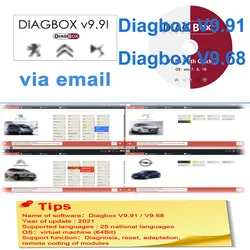 2024 Hot DIAGBOX V9.96 V9.91 V9.68 V8.55 Full Update For Lexia3 PP2000 Diagbox 9.96 For Citroen/Peogeot Diagnostic Tool To 2022