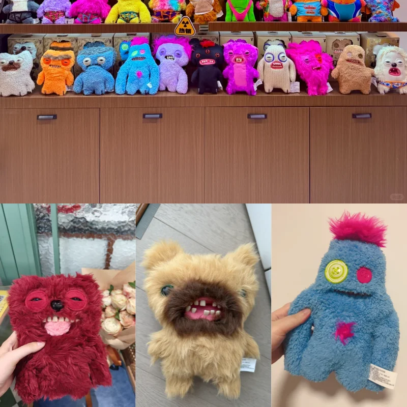 

Оригинальные плюшевые игрушки Fuggler Hairy Fuggs Series: забавные, уродливые монстры, коллекционные кавайные куклы, украшения для рабочего стола, подарки