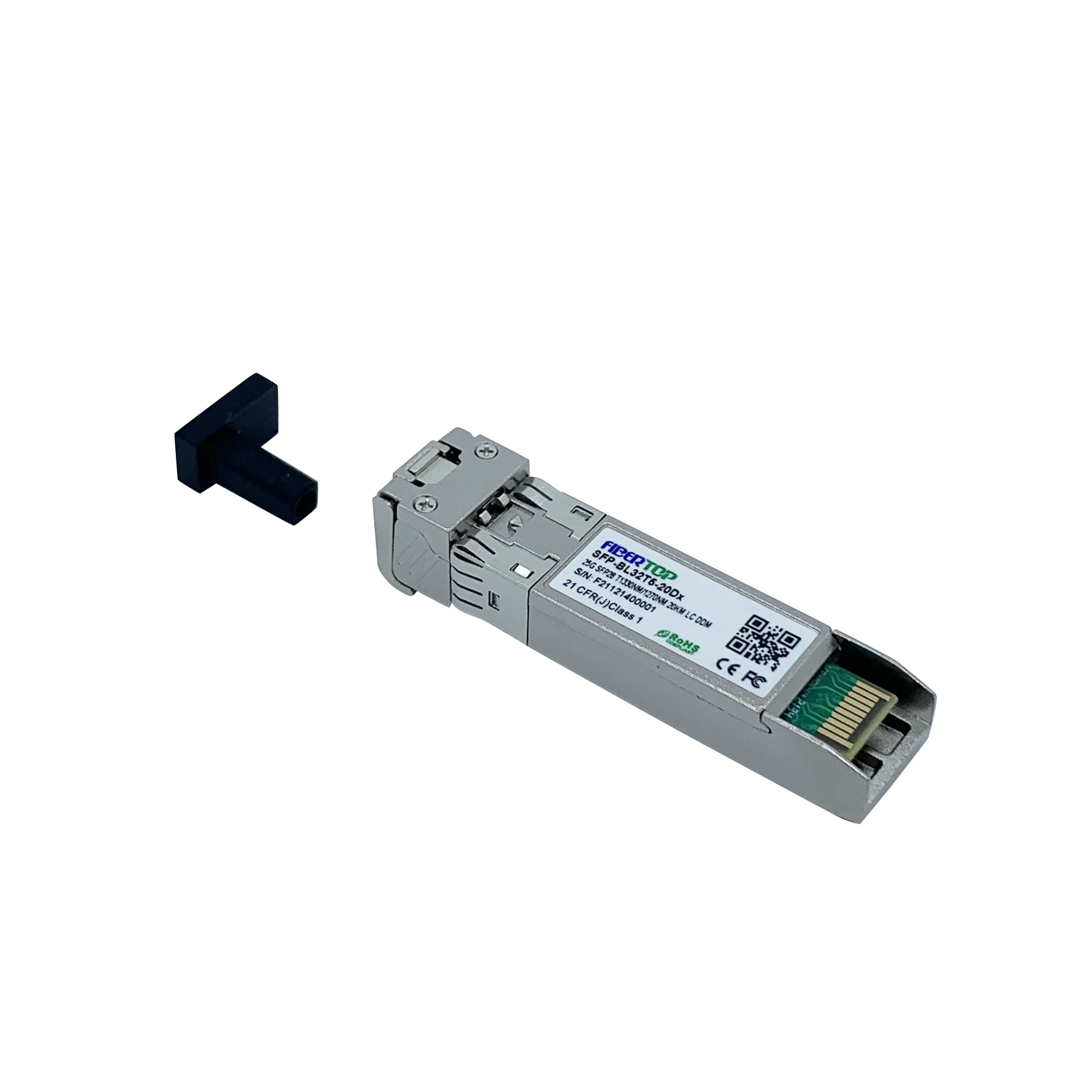 

FIBERTOP HPE compatible 25G sfp28 optical transceiver module TX1330nm RX1270nm 20km single lc for Data Center and Telecom