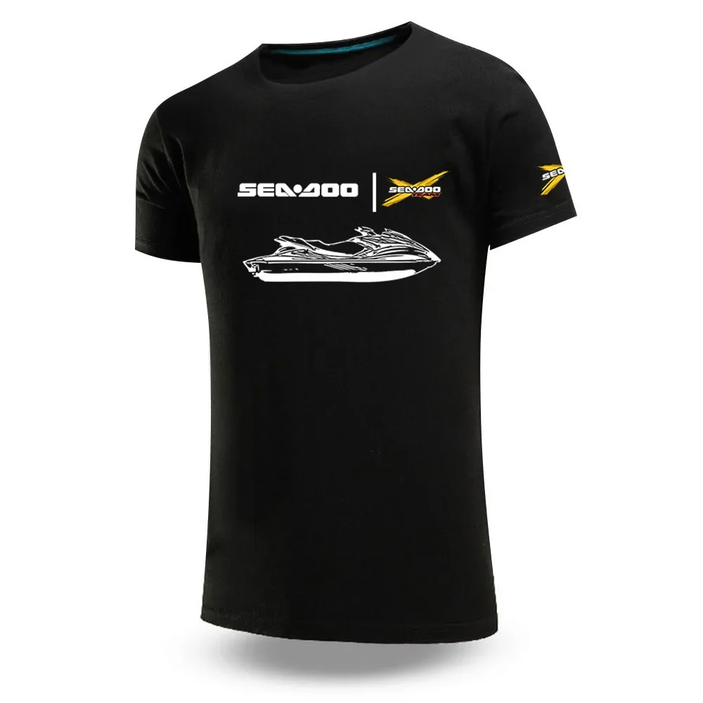 Sea Doo Seadoo Moto 2024 Summer Fashion Printing Men T-shirt Outdoor Sports Leisure Ordinary Short Sleeve Comfortable Tops