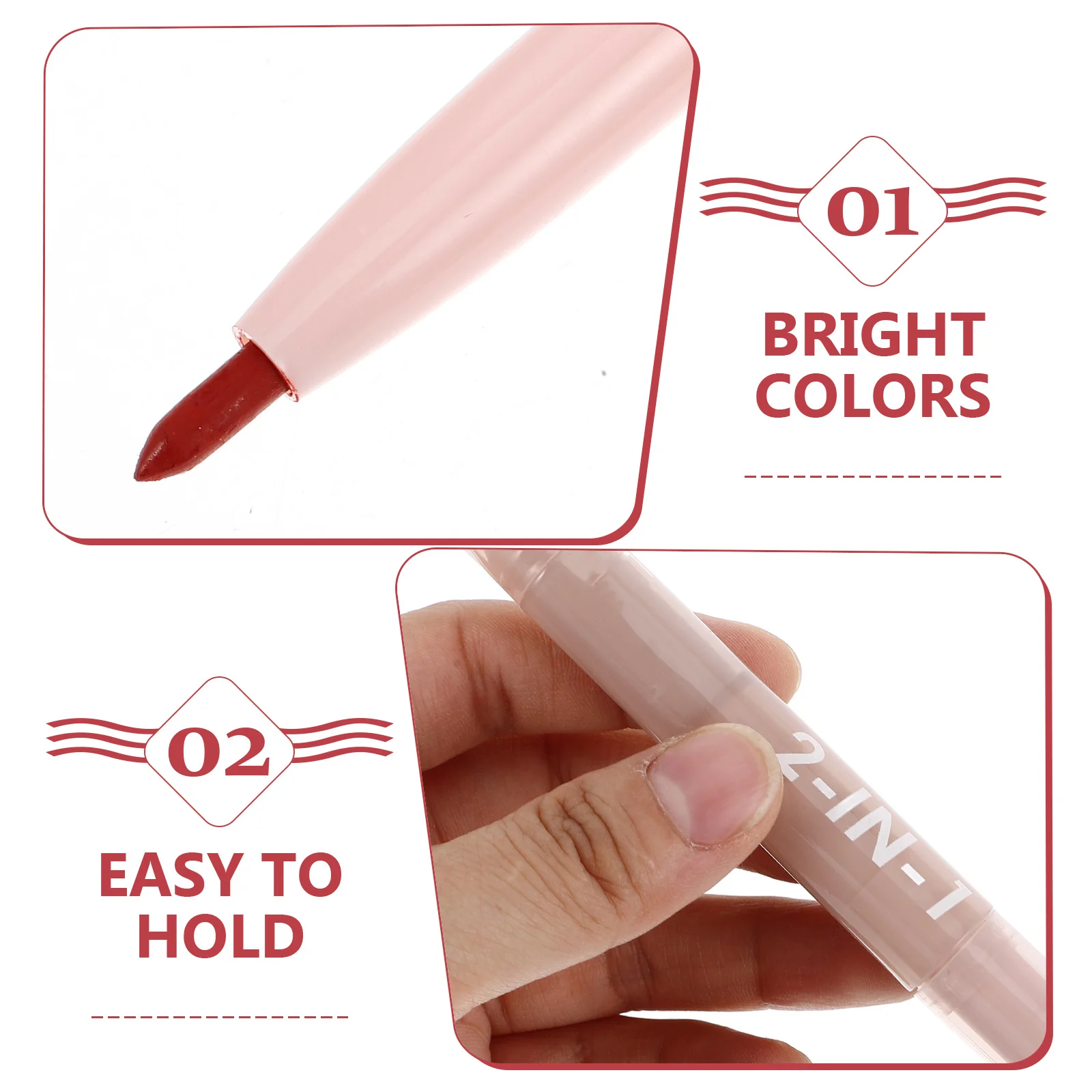 3Pcs Matte Lip Liner Pencil Set Long Lasting Dual Ended Matte Lipstick Pen Makeup Lipliners Set Lip Stain Pen Makeup Supply