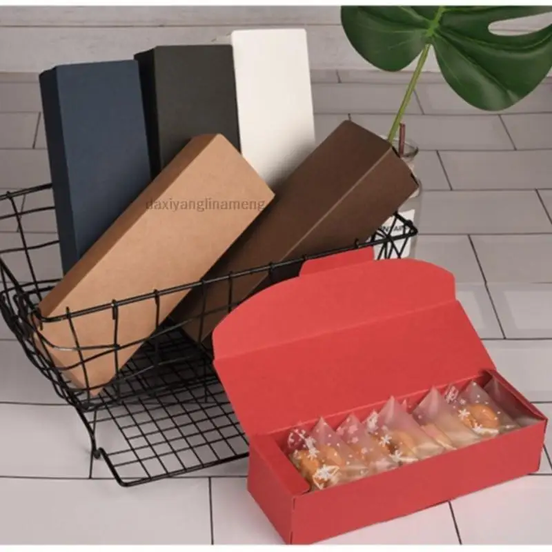 50pcs/lot 21.5x7x5cm Snow Cake Packaging Moon Cake Boxes Crispy Milk Jujube Box Leather Carton Package Mailed Variety Of Colors