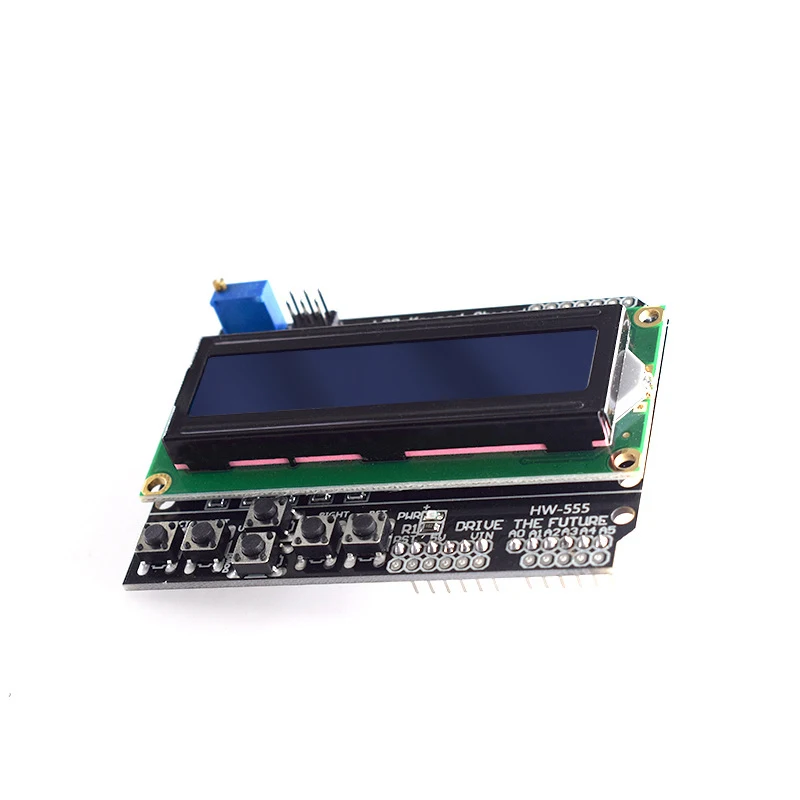 Écran bleu d'affichage du module LCD1602, bouclier d'entrée et de sortie du clavier LCD pour Arduino