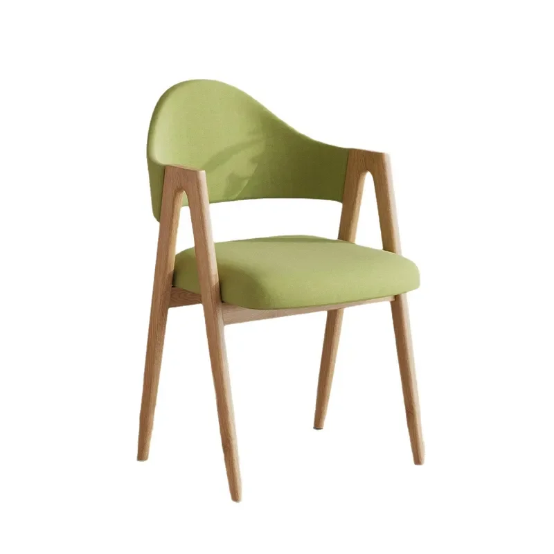 Nordic Leather Dining Chair Soft Upholstered Backrest Comfortable Seat for Home Office Cafe Negotiation Modern Furniture