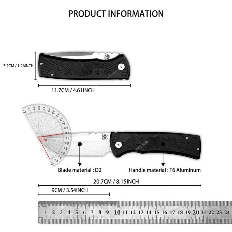 Chaves Knives PT Redencion 229 Model Folding Pocket Knife T6 Aluminium Handle Outdoor Survival EDC Tool Camping Hunting Multifunctional Knives Gift for Men image 6