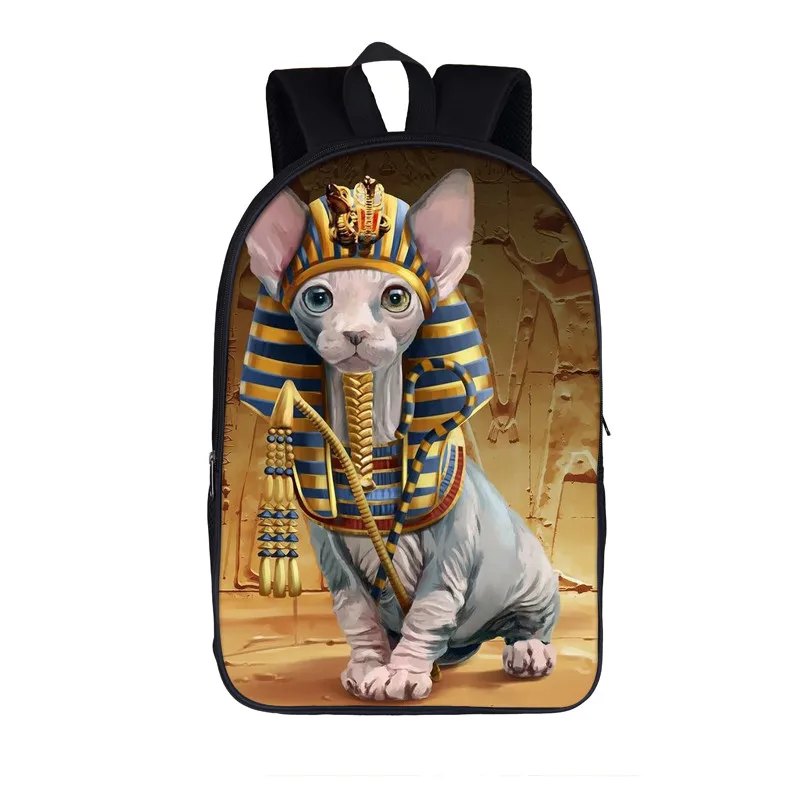 حقيبة ظهر جذابة Sphynx على شكل قطة حقائب مدرسية للطالبات حقائب مدرسية للمراهقات حقيبة Daypack للسيدات حقائب كتف حقيبة ظهر حقيبة كتب