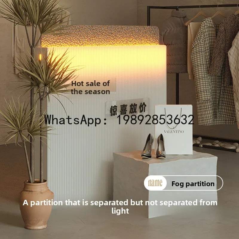 Partition Screen Living Room Glass Entryway Table Foldable Mobile Modern Simple Commercial Restaurant