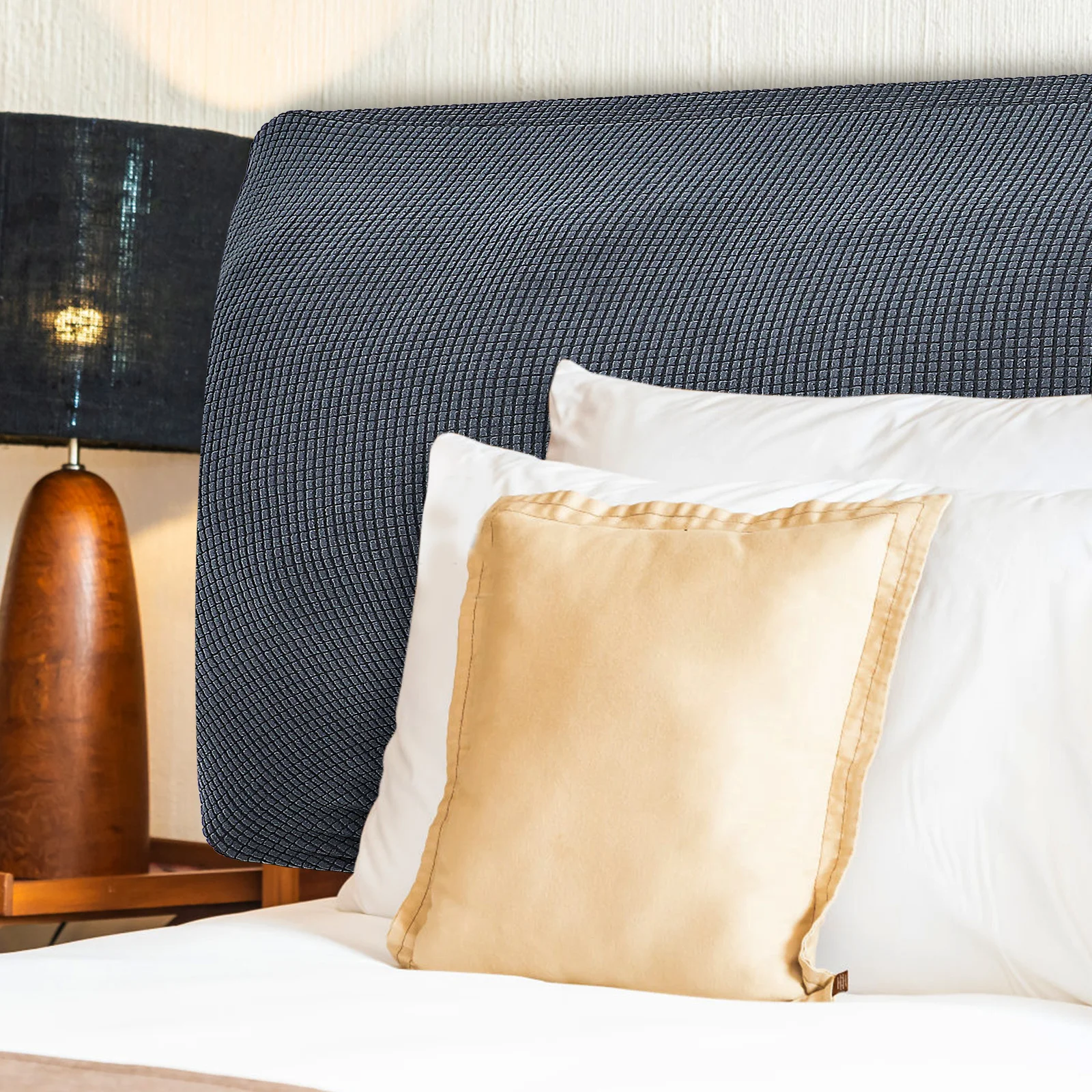 

Headboard Protectors Stretchy Elastic Cover for Bed Headboard Washable Slipcover Double Bed Home Hotel Decor